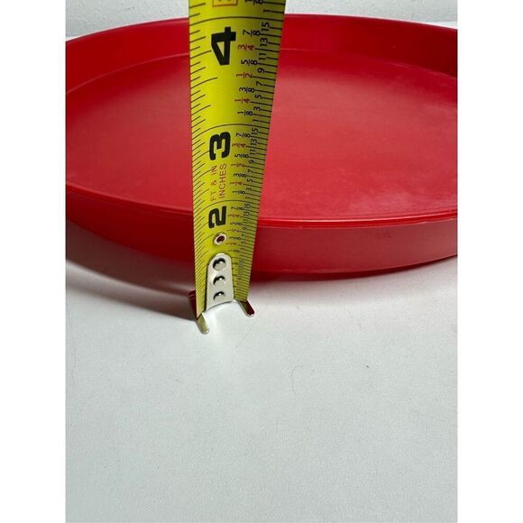 Vintage Midland MFG CO Ft. Smith Arkansas RED ROUND SERVING TRAY 16” diameter - Picture 9 of 10